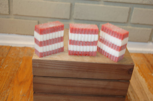 Candy cane bar soap