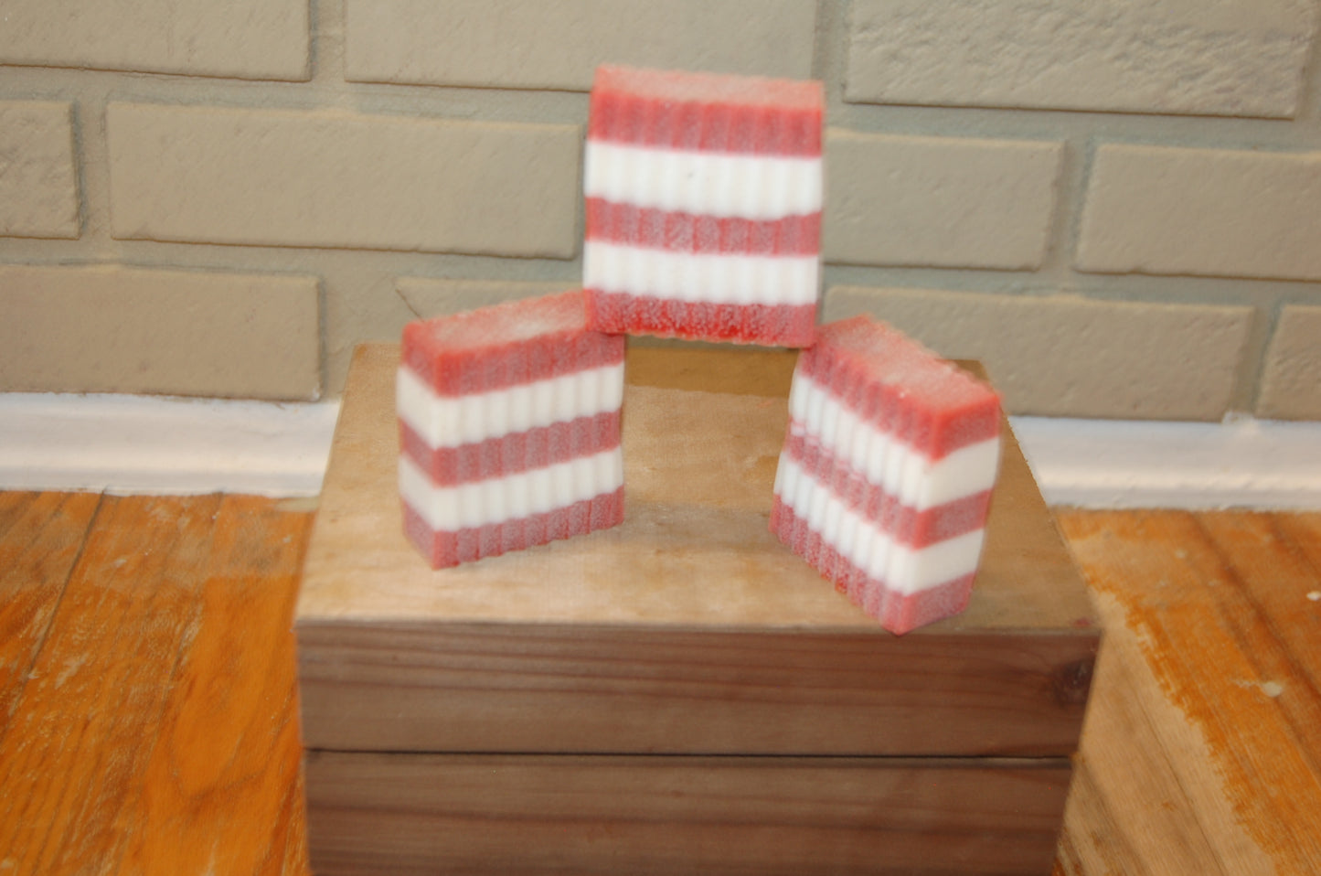 Candy cane bar soap