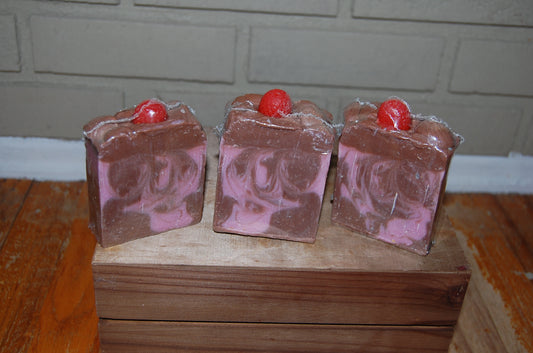 Raspberry truffle bar soap